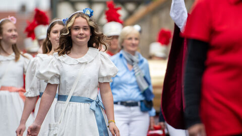 Festzug zum Abschluss des 61. Hessentags in Fritzlar
