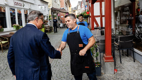 Ministerpräsident Boris Rhein unterwegs in Dillenburg