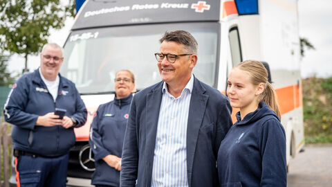 Ministerpräsident Rhein beim Drillingstreffen 2025