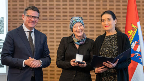 v.l.n.r: Boris Rhein, Pernilla Öhman, Marit Tiefenthal